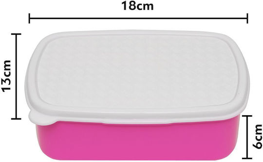 Koupakoupa Forky Plastic Kids' Thermal Food Container Pink 18 x 13 x 6cm