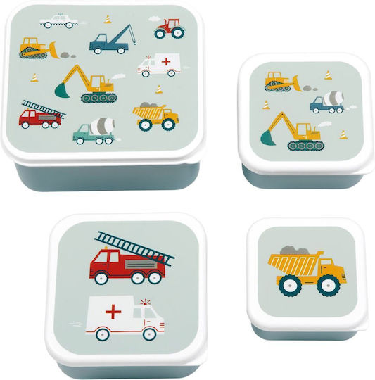 A Little Lovely Company Plastic Kids' Dinner Set 0.45lt Thermal Transparent