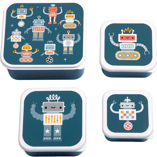 A Little Lovely Company Plastic Kids' Dinner Set 0.45lt Thermal Transparent