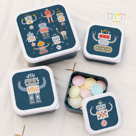 A Little Lovely Company Plastic Kids' Dinner Set 0.45lt Thermal Transparent