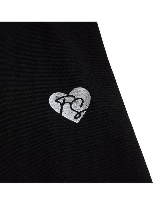 Kinderleggings Sport Lang Schwarz