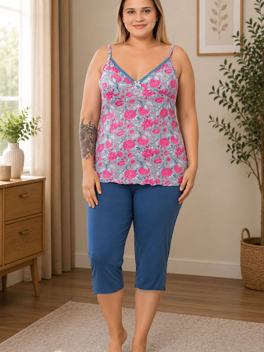 Asel Summer Women's Kit Pyjamas Cotton Multicolour