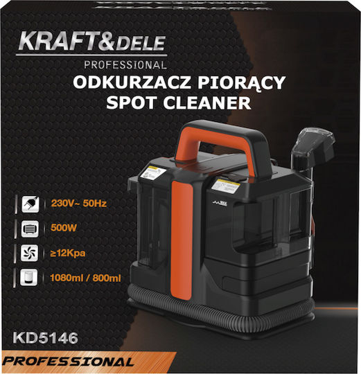 Kraft & Dele Aspirator Umed-Uscat 500W cu Recipient din Plastic 1.08lt