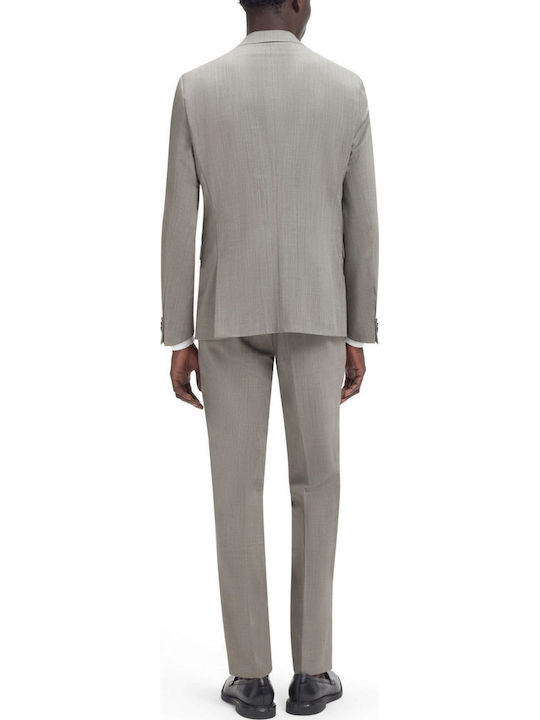 Men's Suit with Slim Fit Khaki