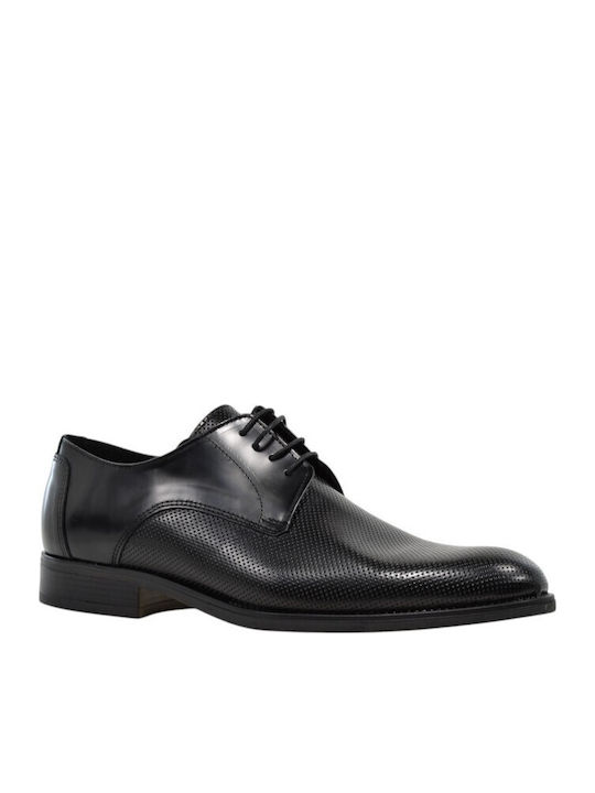 Deri Herrenschuhe Schwarz 350+Schwarz Leder
