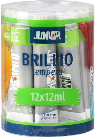Junior Temperafarben Silber 12ml