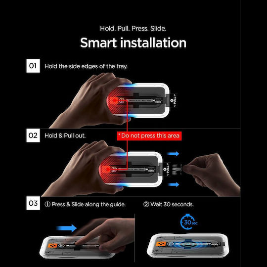 Spigen Spigen Displayschutzfolie Ez Fit Pro Vollleim Gehärtetes Glas 2 Stücke (Nichts Phone (4a) Pro)