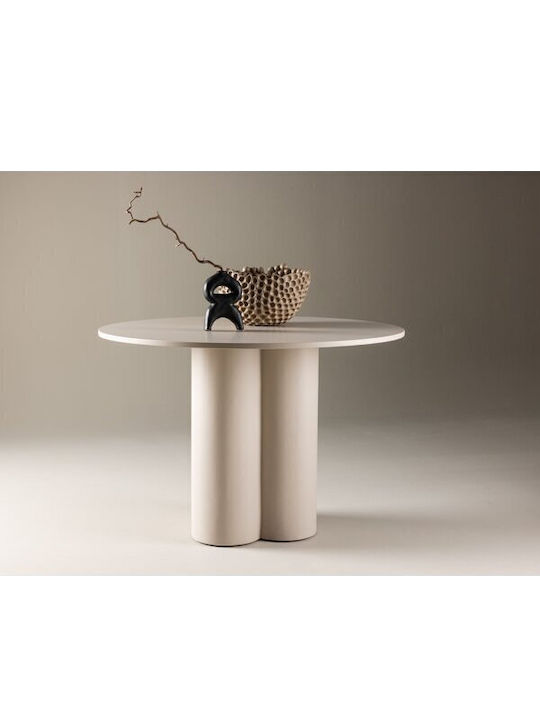 Dallas 4446 Round Extendable Wooden Beige Table 76x76cm
