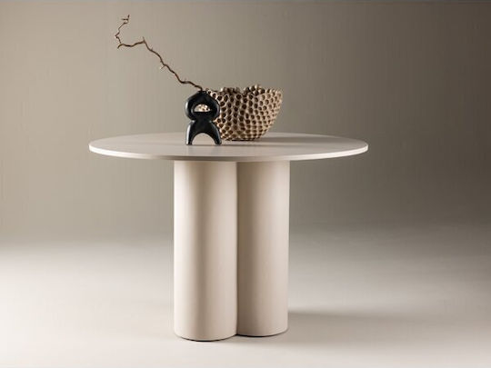 Dallas 4446 Round Extendable Beige 76x76cm