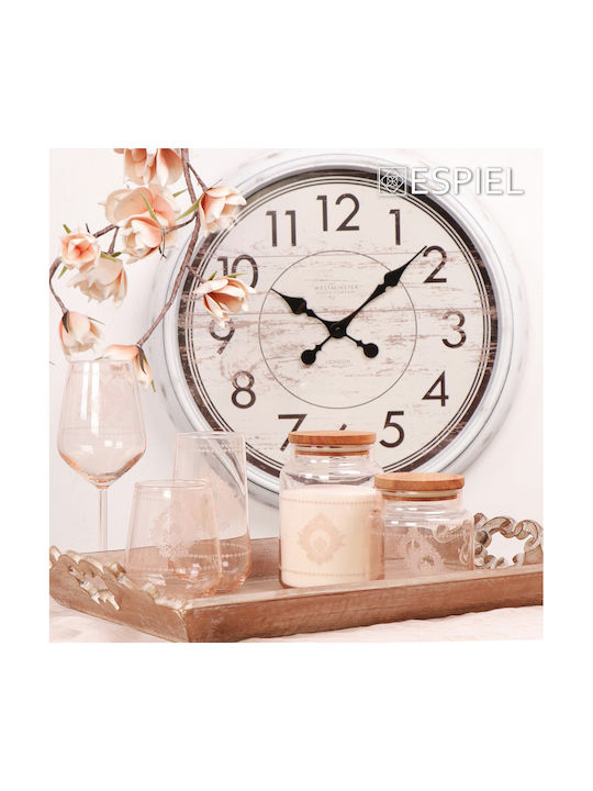 Espiel Helen General Use Vase with Lid Glass Orange 890ml 1pc
