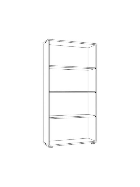 Bestelle 4 Boden Kunststoff Bücherregale Grau 70x25x142cm