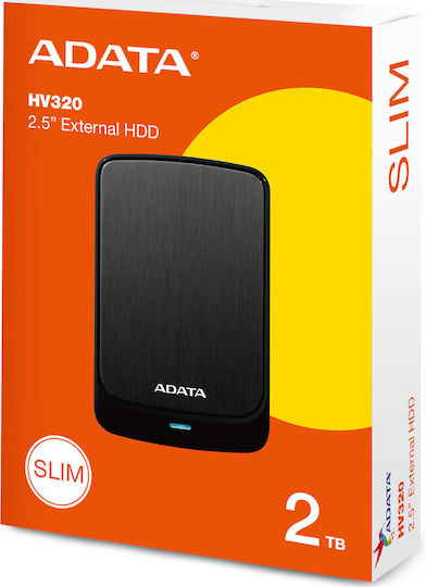 Adata HV320 USB 3.1 Външен HDD 2TB 3.5" Черен