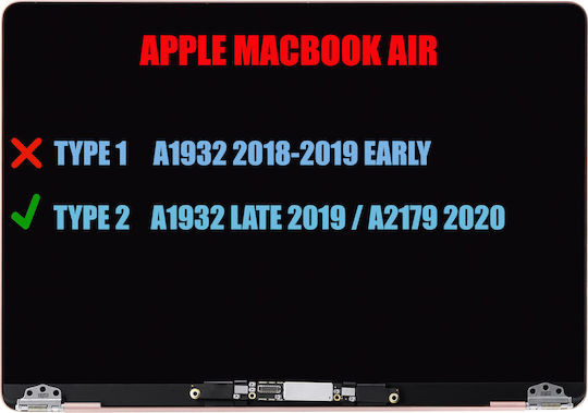 Ansamblu Display Ecran LCD Apple MacBook Air Early 2020 A2179 EMC 3302 Rose Gold Cod OEM 1-scr0145