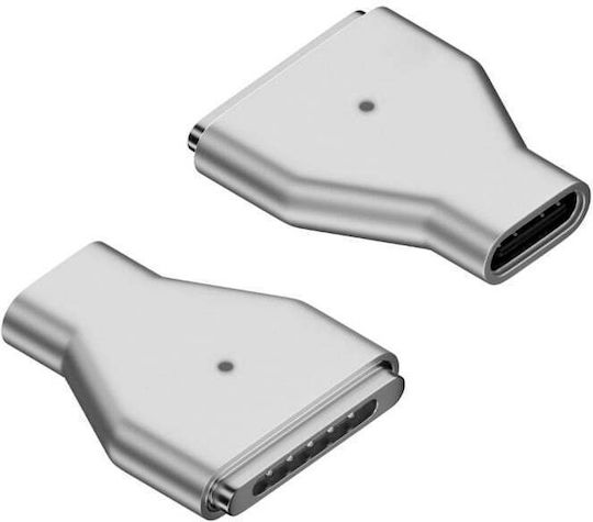 Powertech Βύσμα για Φορτιστή USB-C σε Magsafe 3, ασημί YX-MS3