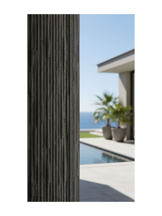 3D Wandpaneele mit Kleber Graue 60x120cm 10Stücke
