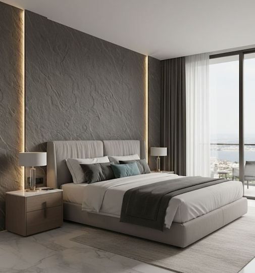 Panouri Decorative 3D Cu Adeziv Gri 60x120cm 9 Buc