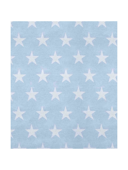 Dimcol Star Baby Bettlaken Für Wiege Baumwolle Hellblau 80x110cm