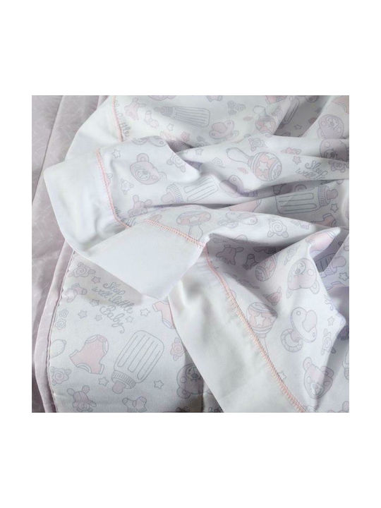 Down Town Home Baby Sheets Set Crib Cotton Satin Gray 125x175cm 3pcs