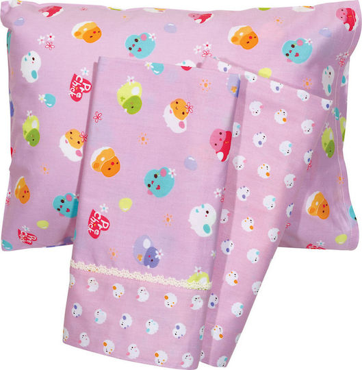 Das Home Baby Bettlaken Rosa 110x150cm