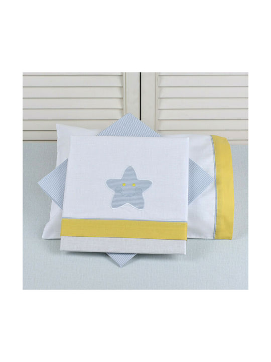 Baby Oliver Bright Smile Baby Sheets Set Cradle Cotton Yellow 75x100cm 3pcs