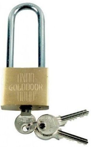 Golddoor Brass Padlock Lengthened with Key 40mm