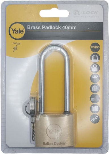 Yale Bronze Padlock Lengthened with Key 6.3mm 1pcs