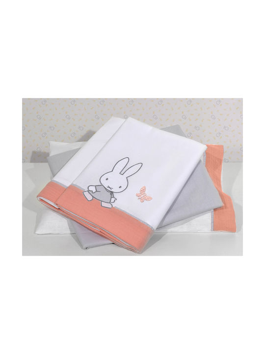 Miffy Baby Sheets Set Cradle Cotton Orange 80x110cm 3pcs
