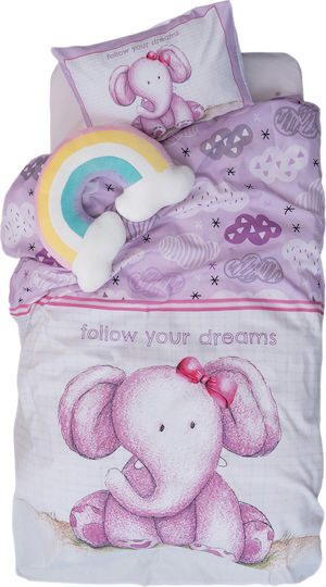 Palamaiki Подредба Follow Your Dreams Лилави 120x160см Детски Чаршафи Palamaiki Подредба Follow Your Dreams Лилави 120x160см Детски Чаршафи