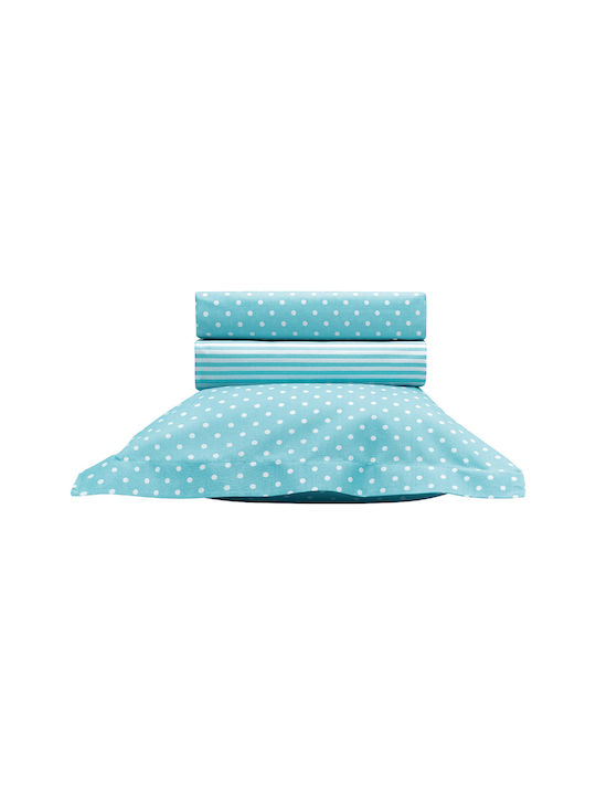 Beauty Home Baby Sheets Crib Turquoise Set 120x170cm 3 Pieces
