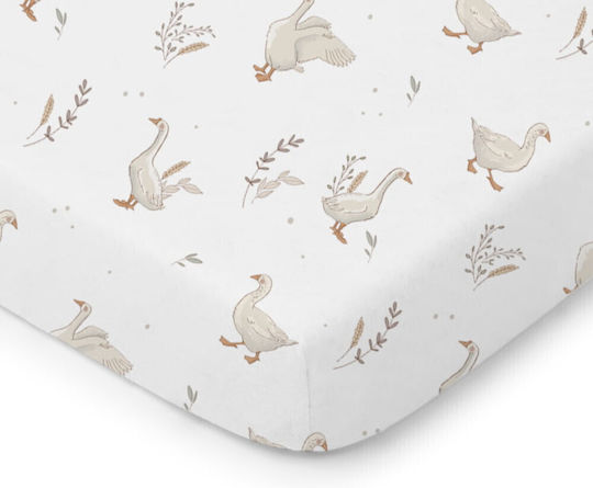 Color Stories Lenjerie De Patut Bebe Cu Cauciuc Alb 70x140cm