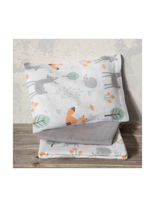 Kocoon Baby Sheets Set Crib Cotton White 120x170cm