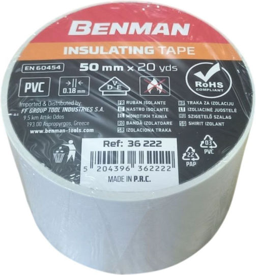 Morris Isolierband 50mm x 20m Weiß