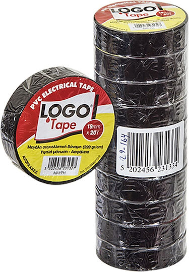 Logo Insulation Tape 19mm x 18.3m PVC Black Black