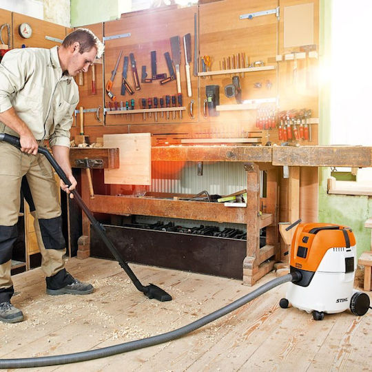 Stihl Прахосмукачка за мокро/сухо почистване 1400W с пластмасов контейнер 20 л Оранжева