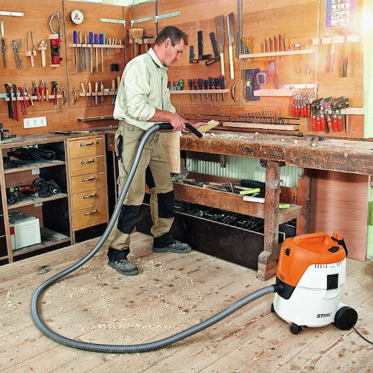 Stihl Прахосмукачка за мокро/сухо почистване 1400W с пластмасов контейнер 20 л Оранжева