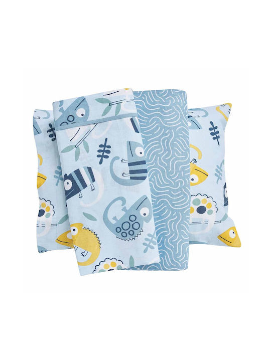 Alouette Lizards Baby Sheets Set Crib Cotton Multicolored 130x170cm 3pcs