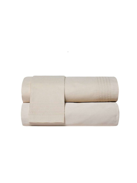 Kentia Whisper 12 Baby Sheets Set Crib Cotton Beige 120x170cm 3pcs