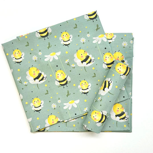 Bunny Bebe Подредба с Ластик Тюркоазен 70x140см