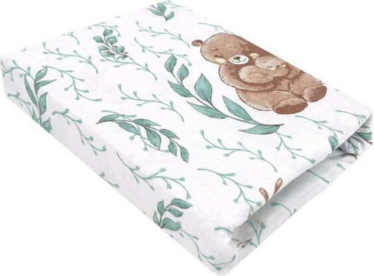MimiNu Lenjerie De Patut Bebe Cu Cauciuc Bej 83x50cm MimiNu Lenjerie De Patut Bebe Cu Cauciuc Bej 83x50cm