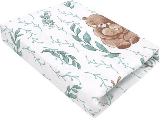MimiNu Lenjerie De Patut Bebe Cu Cauciuc Bej 50.5x84.5cm MimiNu Lenjerie De Patut Bebe Cu Cauciuc Bej 50.5x84.5cm