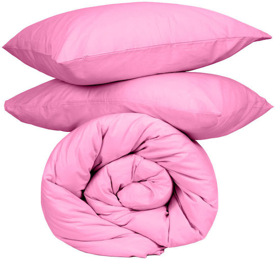Sunshine Feelings 112 Single Bed Sheets Set 165x270cm Fuchsia 3 Pieces