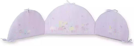 Nef-Nef Homeware Mon Petit Jardin Crib Bumpers Classic Inside Lilac 40x187cm