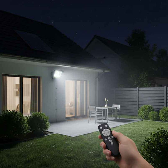 Waterproof Solar LED Flood Light 300W Cold White 7500K with Remote Control IP67