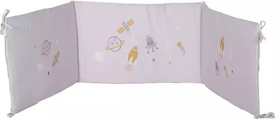 Nef-Nef Homeware My Universe Πάντα Κλασική για τα Κάγκελα της Κούνιας Γκρι 40cm