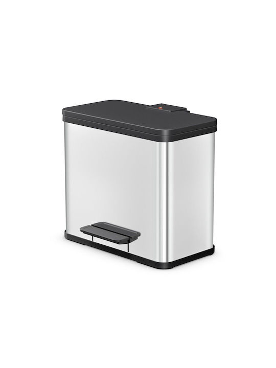 Hailo Hailo Mülleimer Aus Inox Mit Pedal Silber 27lt