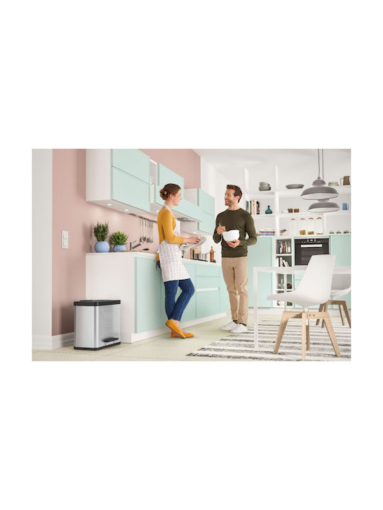 Hailo Hailo Mülleimer Aus Inox Mit Pedal Silber 27lt