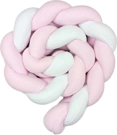 Baby Star Crib Bumpers Braided Inside Pink 19x210cm