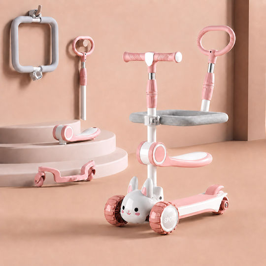 Homeone Kids 4-Wheel Scooter For 2+ Years Pink