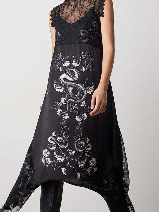 Rochie-cămașă Midi de Vară Neagră