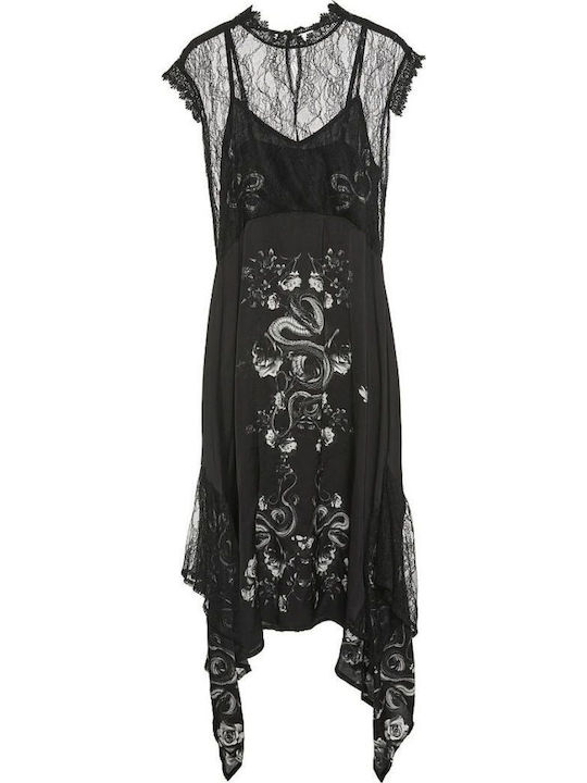 Rochie-cămașă Midi de Vară Neagră